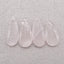 4 PCS Natural Rose Quartz Pendant Beads ,26×11×4mm,23×11×4mm ,6.9g