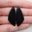 Natural Obsidian Gemstone Earring Beads, Gemstone Earring Pair, 39x16x4mm, 8g