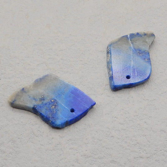 Natural Lapis Lazuli Earring Beads 24*21*3mm, 7.7g