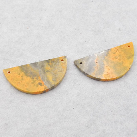 Natural Bumblebee Jasper Earring Beads 40*20*3mm, 10.4g