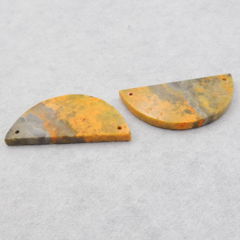 Natural Bumblebee Jasper Earring Beads 40*20*3mm, 10.4g