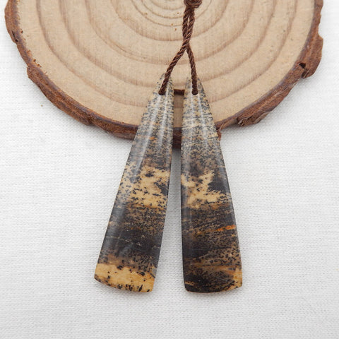 Natural Chohua Jasper Earring Beads 41x11x4mm, 5.8g