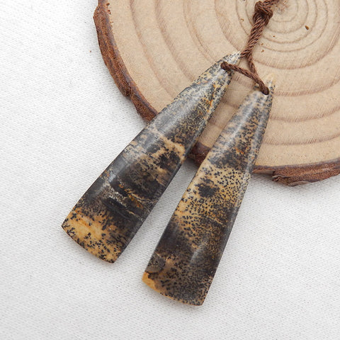Natural Chohua Jasper Earring Beads 41x11x4mm, 5.8g