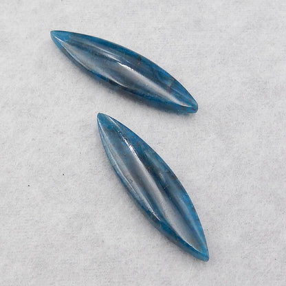 Natural Blue Apatite Crystal Earring Beads 37*10*5mm, 6.4g