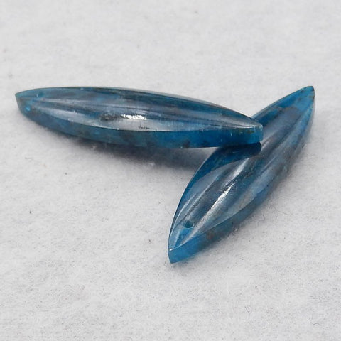 Natural Blue Apatite Crystal Earring Beads 37*10*5mm, 6.4g