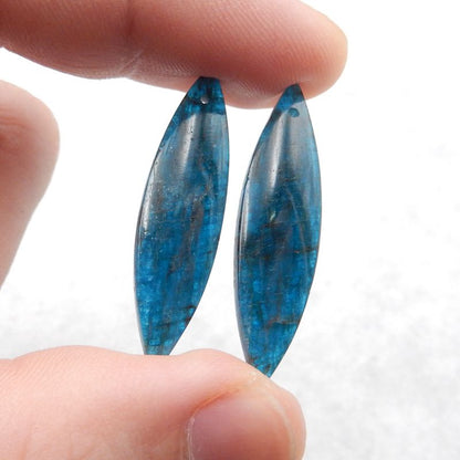 Natural Blue Apatite Crystal Earring Beads 37*10*5mm, 6.4g