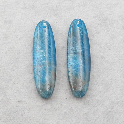 Natural Blue Apatite Crystal Earring Beads 30*9*4mm, 5.2g