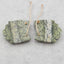 Natural Green Zebra Carved wings Earring Beads 27*24*5mm, 11.3g