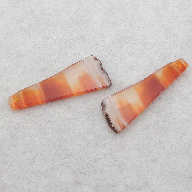Natural Red Agate Earring Beads 34*12*3mm, 4.3g