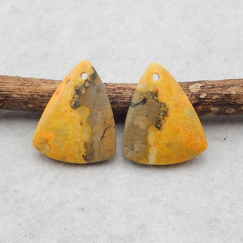 Natural Bumblebee Jasper Earring Beads 26*18*4mm, 6.2g