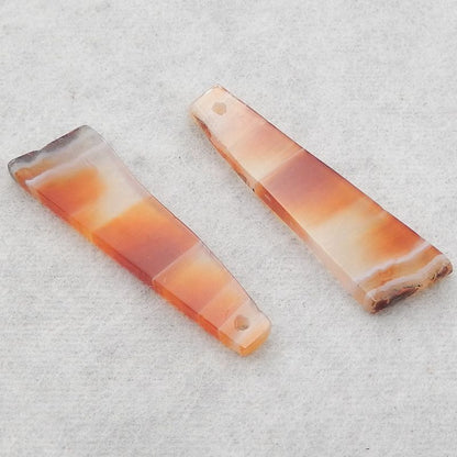 Natural Red Agate Earring Beads 34*12*3mm, 4.3g