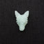 Natural Chrysoprase Carved wolf head Pendant Bead 23x17x9mm, 3.0g