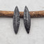 Natural Chrysanthemum Fossil Earring Beads 38*9*3mm, 4.3g