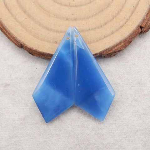 Blue Onyx Gemstone  Earring Beads,Fashion Earring Pair,Jewelry DIY Making,Gemstone Earrings Wholesale,35x15x4mm,4.3g