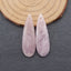 Natural Kunziter Earring Beads,Handmade Gemstone Earring pair,Gemstones For Jewelry Making,36x11x4mm,6.4g