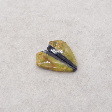 Natural African Sodalite,Yellow Opal Intarsia Gemstone Earring Beads
