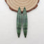 Natural African Jade Earring Beads 54x8x5mm, 6.0g