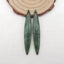 Natural African Jade Earring Beads 54x8x5mm, 6.0g