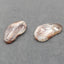 Natural Banded Agate Earring Beads 33x21x4mm, 9.7g