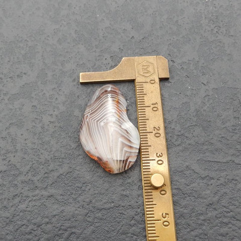 Natural Banded Agate Earring Beads 33x21x4mm, 9.7g