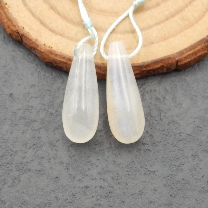 Natural Moonstone Earring Beads 24x8x8mm, 4.6g