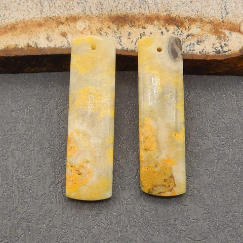 Natural Bumblebee Jasper Earring Beads 38*10*3mm, 6.1g