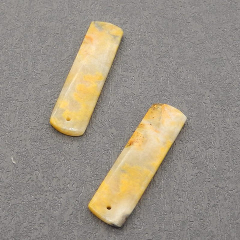 Natural Bumblebee Jasper Earring Beads 38*10*3mm, 6.1g