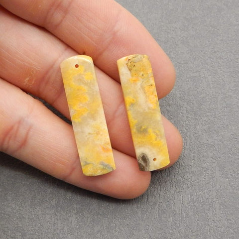 Natural Bumblebee Jasper Earring Beads 38*10*3mm, 6.1g