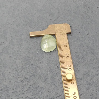 Natural Prehnite Earring Beads 16x13x5mm, 3.6g