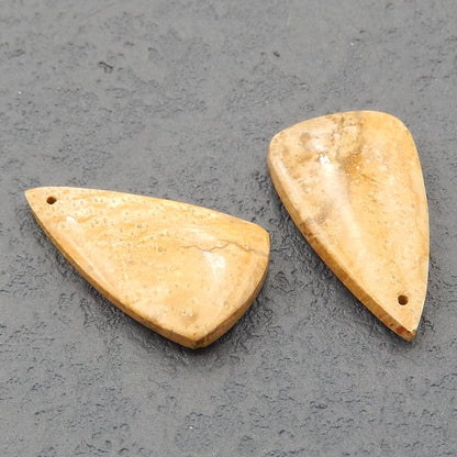 Paire de boucles d'oreilles en pierres précieuses de noix de coco naturelle, 27x15x4 mm, 4,8 g