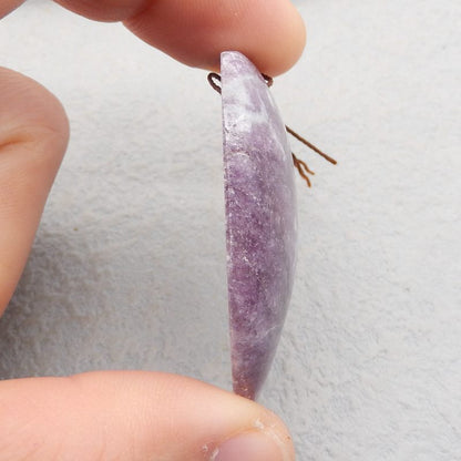 Natural Purple Jasper Pendant Bead 49*30*10mm, 21g