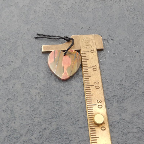 Natural Red Creek Jasper Earring Beads 18x17x3mm, 3.8g
