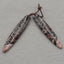 Natural Snow Flake Obsidian Earring Beads 49x9x4mm, 4.1g