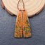 Natural Red Creek Jasper Earring Beads 30-45mm, long triangle