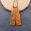 Natural Red Creek Jasper Earring Beads 30-45mm, long triangle