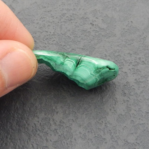Natural Malachite Pendant Bead 41x23x12mm, 17g