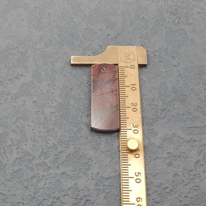 天然苔藓玛瑙钻孔耳环珠，33x13x3mm，8.11g