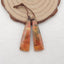 Natural Red Creek Jasper Earring Beads 30-45mm, long triangle