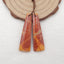 Natural Red Creek Jasper Earring Beads 36-45mm, long trapezoid