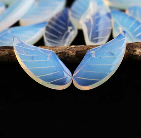 Earrings Bead Opalite - Wing Earrings Natural Stone jewelry accessories