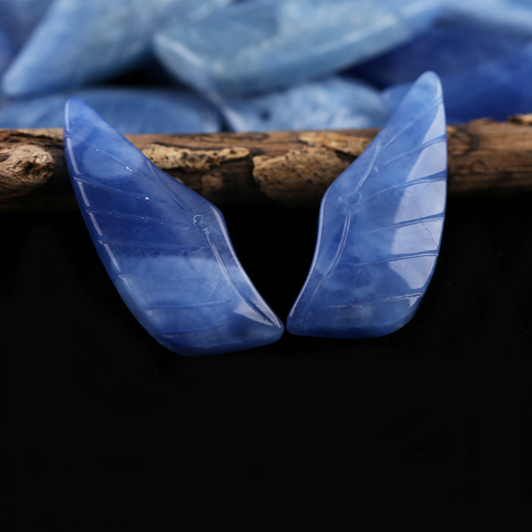 Earrings Bead OnyxBlue - Wing Earrings Natural Stone jewelry accessories
