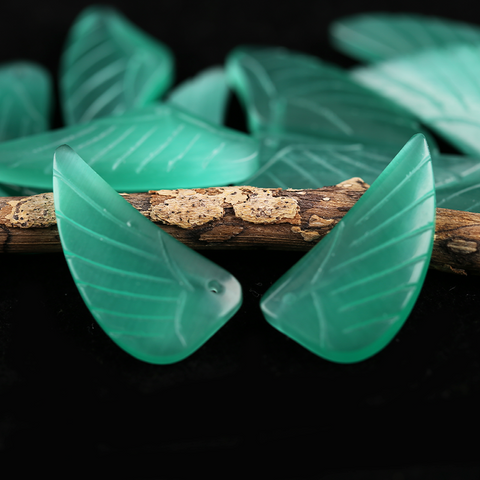 Earrings Bead Green Cymophane - Wing Earrings Natural Stone jewelry accessories