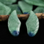Wing Earrings Bead White Green Onyx -  Natural Stone jewelry accessories