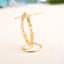 Natural Stone Lopaz Gold Rutilated Quartz Bracelet  Handmade Elastic Rope Beaded Jewelry