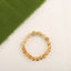 Natural Stone Lopaz Gold Rutilated Quartz Bracelet  Handmade Elastic Rope Beaded Jewelry
