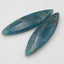 Natural Blue Apatite Crystal Earring Beads 37*10*5mm, 6.4g