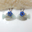 Intarsia Of Amazonite And Lapis Lazuli Earring Beads 32x17x4mm, 12x12x3mm 9.3g