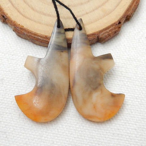 Offre spéciale paire de boucles d'oreilles Amazonite, pierre pour la fabrication de boucles d'oreilles, 39X17X5mm, 8.1g