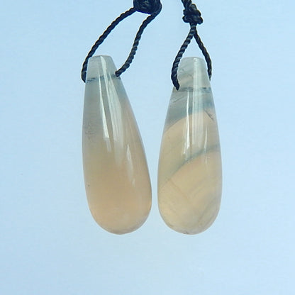 Natural Fluorite Earring Beads 25x9x9mm, 6.9g