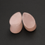 Rose Quartz Teardrop Stone Plugs - Natural Pink Crystal Double Flare Saddle Ear Gauges (Pair)